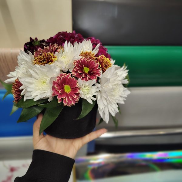 باکس گرد کوچک گل طبیعی - اصفهان