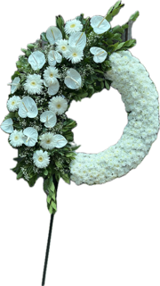 تاج گل تسلیت پایه فلزی کد ۱۲۵